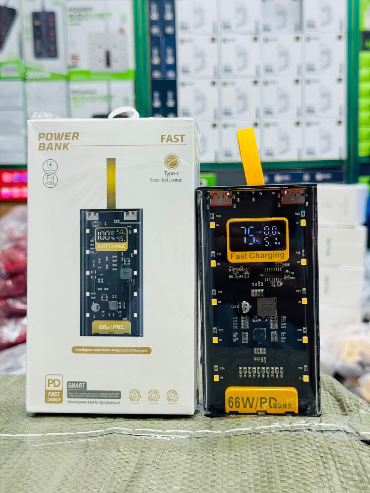 Transparent 20000mAh 66W Power Bank | PD Fast Charging in Pakistan