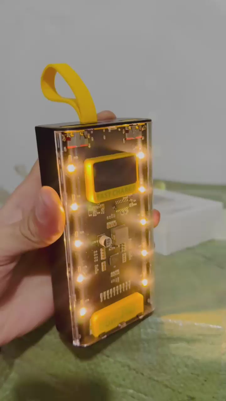 Transparent 20000mAh 66W Power Bank | PD Fast Charging in Pakistan